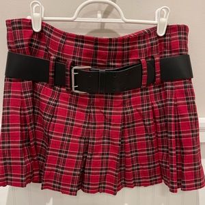 Laundry by Shelli Segal pleated plaid skirt
